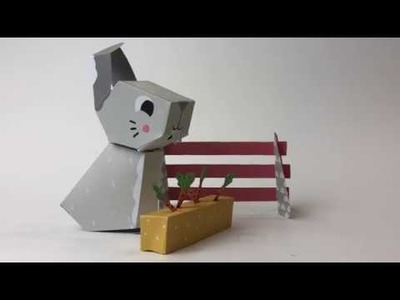 Paper crafts - Paper pet - Teddy the Bunny and his high jump