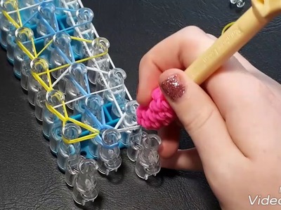 Rainbow Loom~ one~ arm~ looming challenge!????