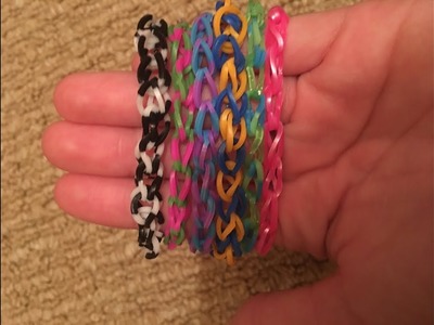 Single chain easy rainbow loom bracelet tutorial