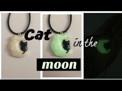 Tutorial cat in the moon phosphorescent ( in polymer clay)