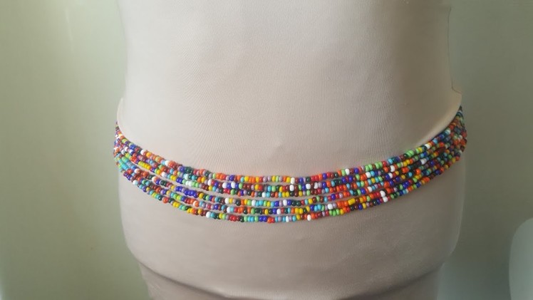 Waist  beads, with 6mm round bead( beaded waist bead)