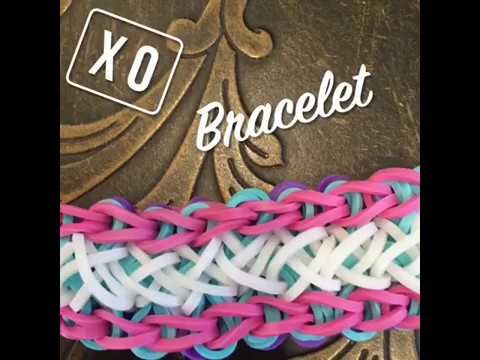 X O Bracelet (with rainbow loom)