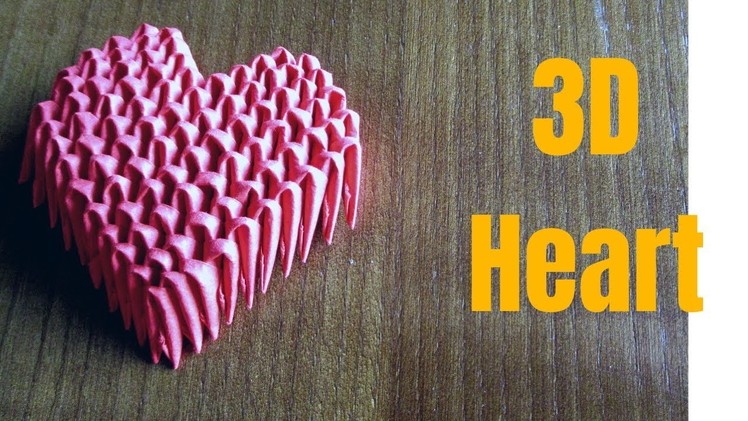 3D Origami Heart model 2