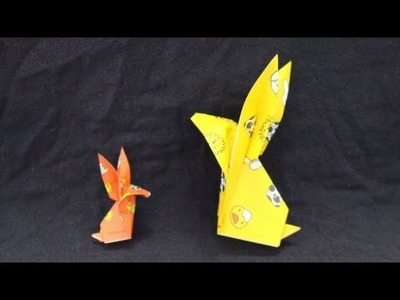 3D rabbit origami 立体的なうさぎの折り紙