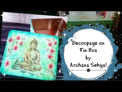 Buddha decoupage box || Decoupage technique for absolutely beginners
