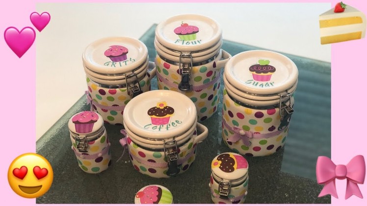 Decoupage Cupcake Canister Makeover