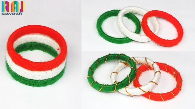 Easy and Best bangles reuse idea || waste bangle recycle ideas || 15 August Special