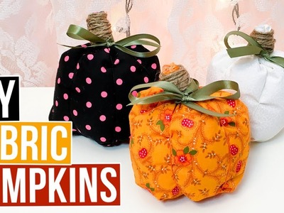 Easy DIY No Sew Fabric Pumpkins