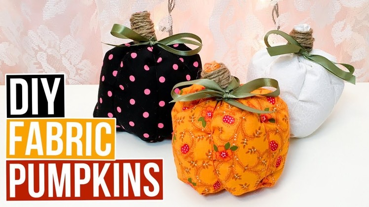 Easy DIY No Sew Fabric Pumpkins