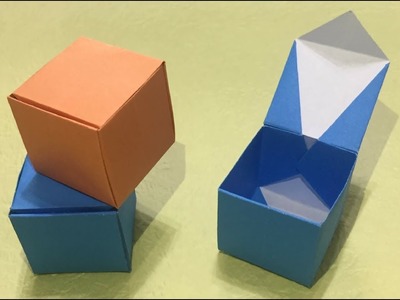 Easy Origami Box Tutorial 簡單摺紙盒子教學 Caja de papel fácil #简单折紙 折り紙-四角形の箱