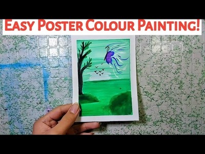 EASY POSTER COLOURS PAINTING | Painting with Poster Colors - Jdarts 08