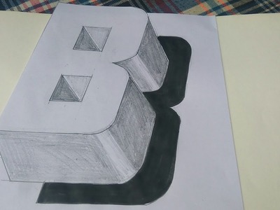 How to draw alphabet B in 3d in 10 minutes Very easy