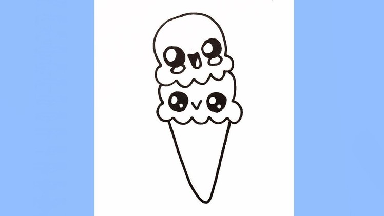 How To Draw Cute Kawaii Ice Cream Step By Step Easy #kawaii #howtodraw #drawing