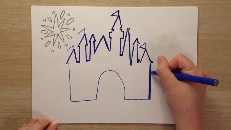 How to draw the Disney Castle ✏️✏️✏️ | Fun and easy drawings for kids ✏️✏️✏️