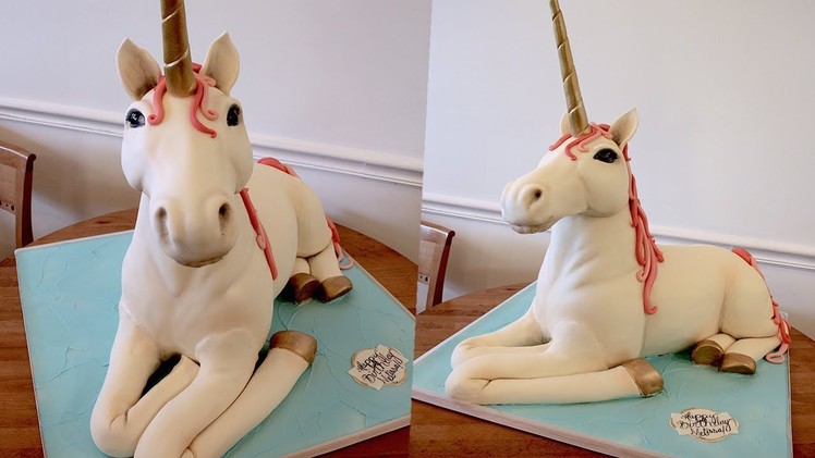How we sculpted a whimsical unicorn cake!