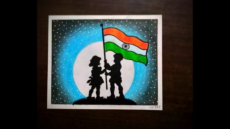 Independence Day !! Republic day Specially  Beginners and Kids Pastel Drawing - with Easy steps