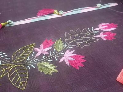 Latest and Beautiful Hand Embroidery Suit Neck Line Design by Punjabi Hand Embroidery