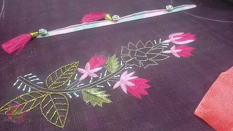 Latest and Beautiful Hand Embroidery Suit Neck Line Design by Punjabi Hand Embroidery