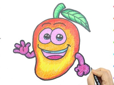 Mango Easy Drawing for kids???????????? Mango Drawing and Coloring Page???????????? Mango????????????