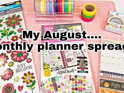 My August monthly planner spreads | Planning With Eli