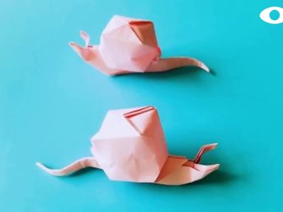 Origami Inflatable Snails, Easy Origami Tutorial Seri