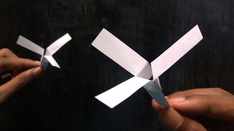 Paper Helicopter - How To Make Flying Paper Helicopter with 3 blades