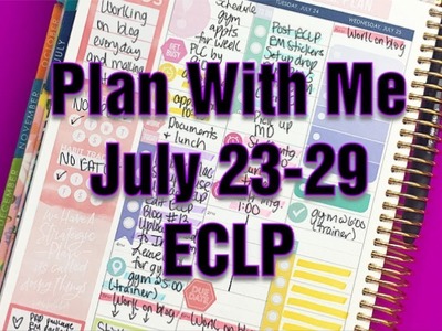 Plan With Me | July 23-29 | Erin Condren Hourly Life Planner