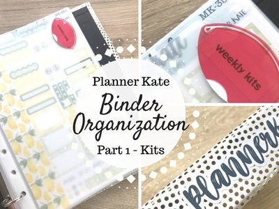 Planner Kate Sticker Binder Organization | Part 1 -  Kits |