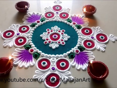 Super Creative and Easy Rangoli Designs Using Bangles| Diwali Festival Rangoli by Shital Mahajan.