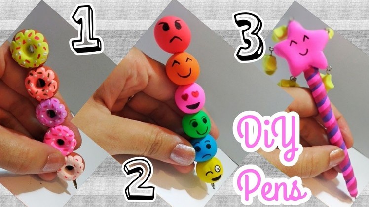 3 #DiY Pens Tutorial #Cute and Easy to make #Back To School Supplies