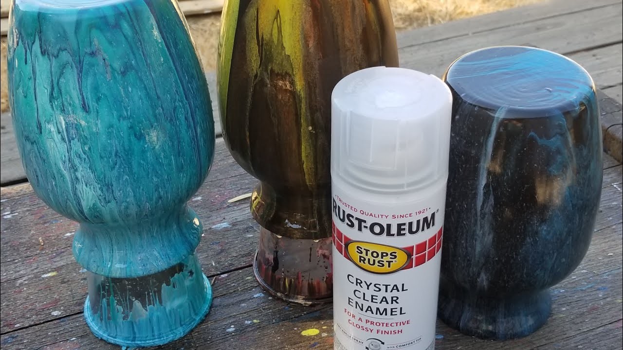 Acrylic Pouring on Vases | How to Finish Your Vase