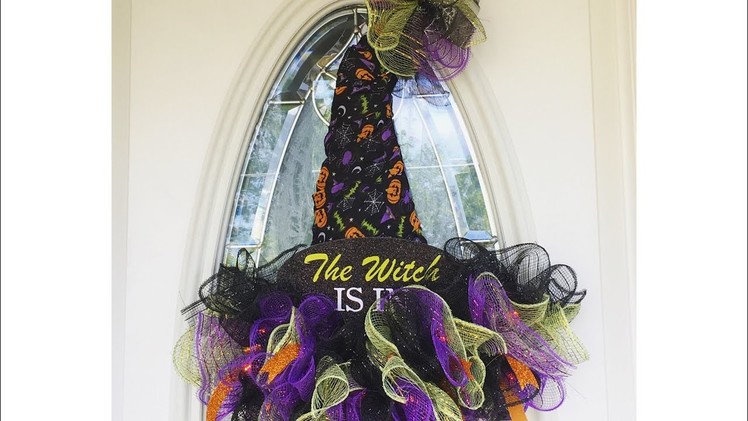 DIY Dollar Tree Witch Hat Wreath