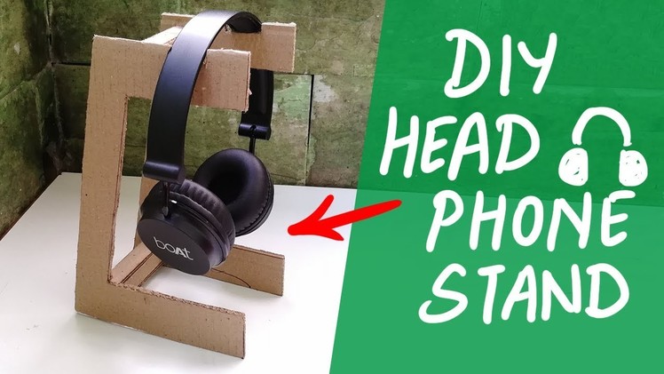 DIY headphone stand from cardboard ????