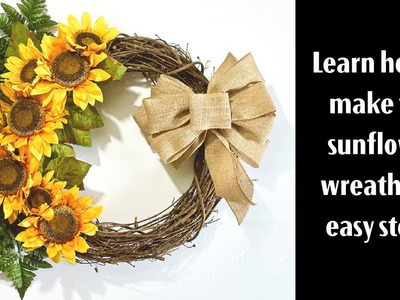 DIY:  Make A Sunflower Wreath In 5 Easy Steps
