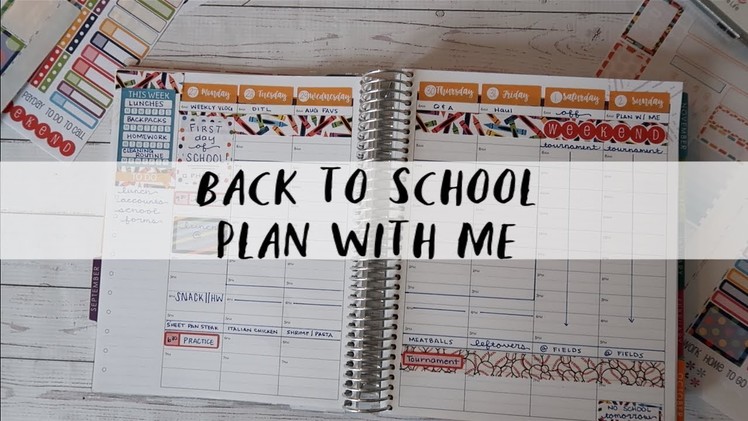 FIRST WEEK OF SCHOOL PLAN WITH ME | ERIN CONDREN HOURLY PLANNER