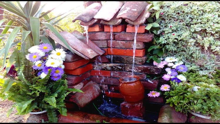 How to make Outdoor Fountain with old Bricks. DIY
