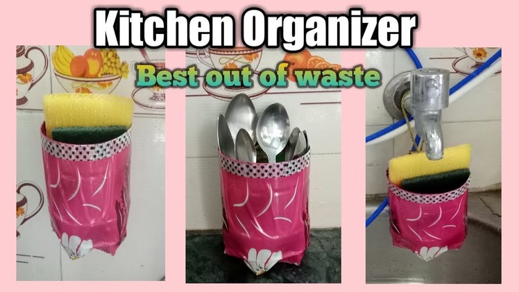 Kitchen Organizer from waste material || Best out of waste