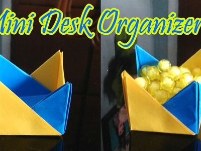 Mini Desk organizer making video easy with a4 colour paper
