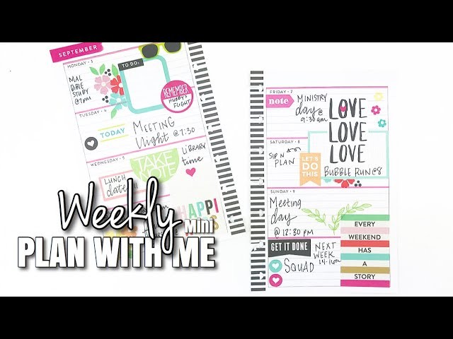 Mini Happy Planner Plan With Me! Talk Through | Sept 3rd - 9th | At Home With Quita