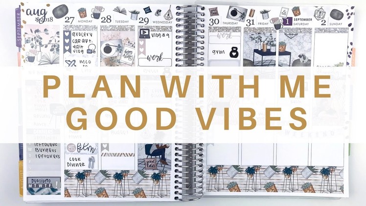 Plan With Me : Good Vibes. Erin Condren Life Planner