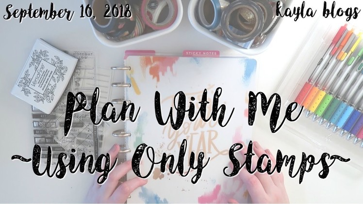 PLAN WITH ME in My Classic Happy Planner ~ Using Only Stamps!