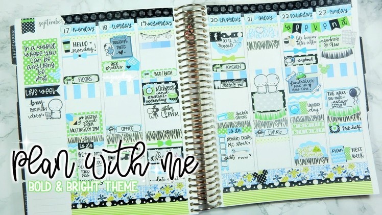 Plan with me in my Erin Condren Life Planner | Bold & Bright Theme