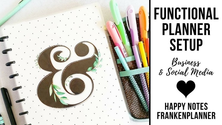 Planner Peace With Happy Notes | Business and Social Media Planner | Functional Discbound System