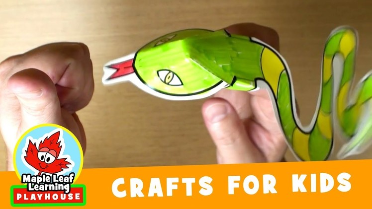 Snake Finger Puppet Craft for Kids | Maple Leaf Learning Playhouse