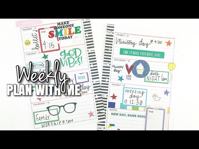 Weekly Plan With Me! | Mini Happy Planner August 13th - 19th | At Home With Quita