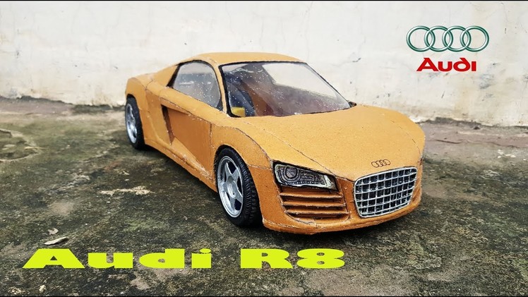 WOW! Audi R8|| How to make Audi R8 car with cardboard|| DIY|| Electric toy car