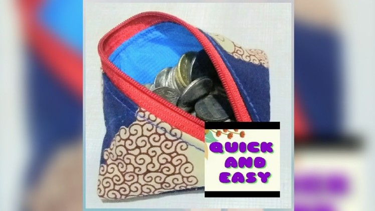 Cute Square Pouch, Coin Purse, Quick and Easy DIY