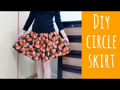 Diy Circle Skirt | Elastic Waistband 【simple & easy sewing project】|不必车缝拉链也能做出完美的圆裙❤❤