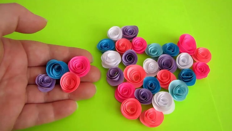 How To Make Small Paper Rose Flower - DIY Handmade Craft - Paper Craft