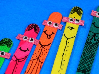 Ice Cream Stick Kids Craft - Popsicle Stick Puppets
